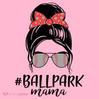Cute Baseball Ballpark Mama  Button thumb 1