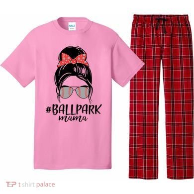 Cute Baseball Ballpark Mama  Pajama Set
