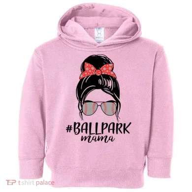 Cute Baseball Ballpark Mama  Toddler Hoodie