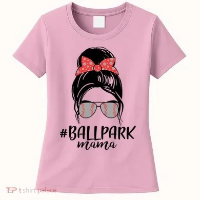 Cute Baseball Ballpark Mama Women's T-Shirt