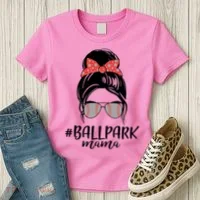 Cute Baseball Ballpark Mama  Women's T-Shirt thumb 3