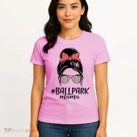 Cute Baseball Ballpark Mama  Women's T-Shirt thumb 4