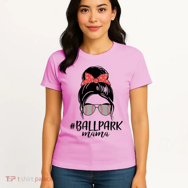 Cute Baseball Ballpark Mama  Women's T-Shirt