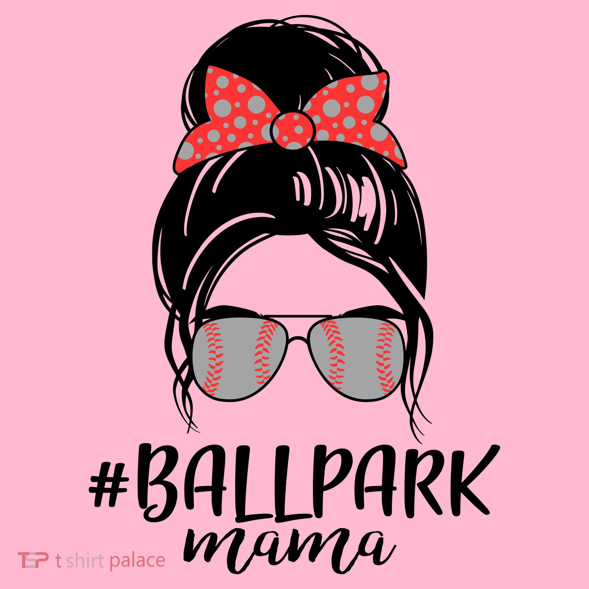 Cute Baseball Ballpark Mama  Women's T-Shirt
