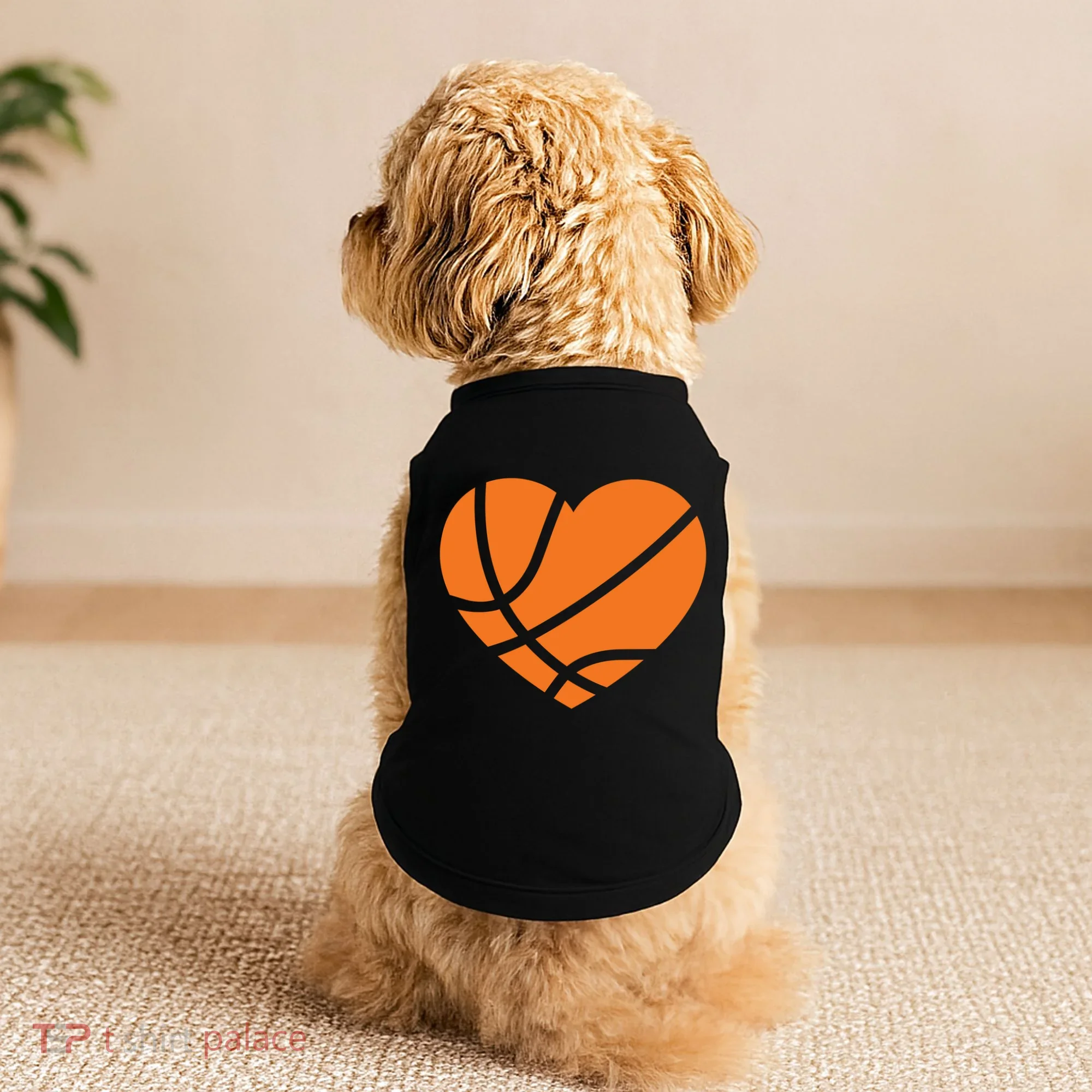 Cute Basketball Heart Doggie Tank