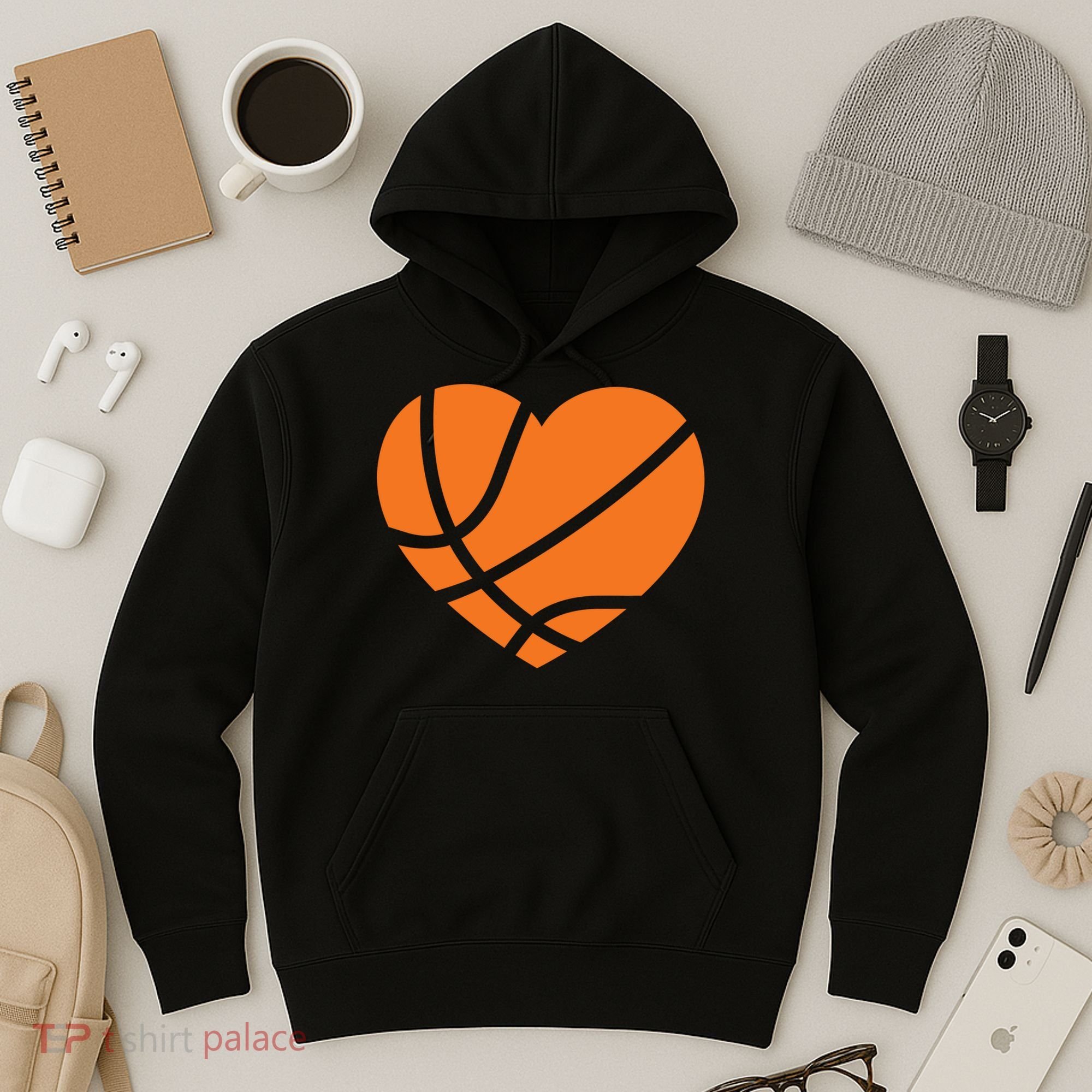 Cute Basketball Heart Hoodie