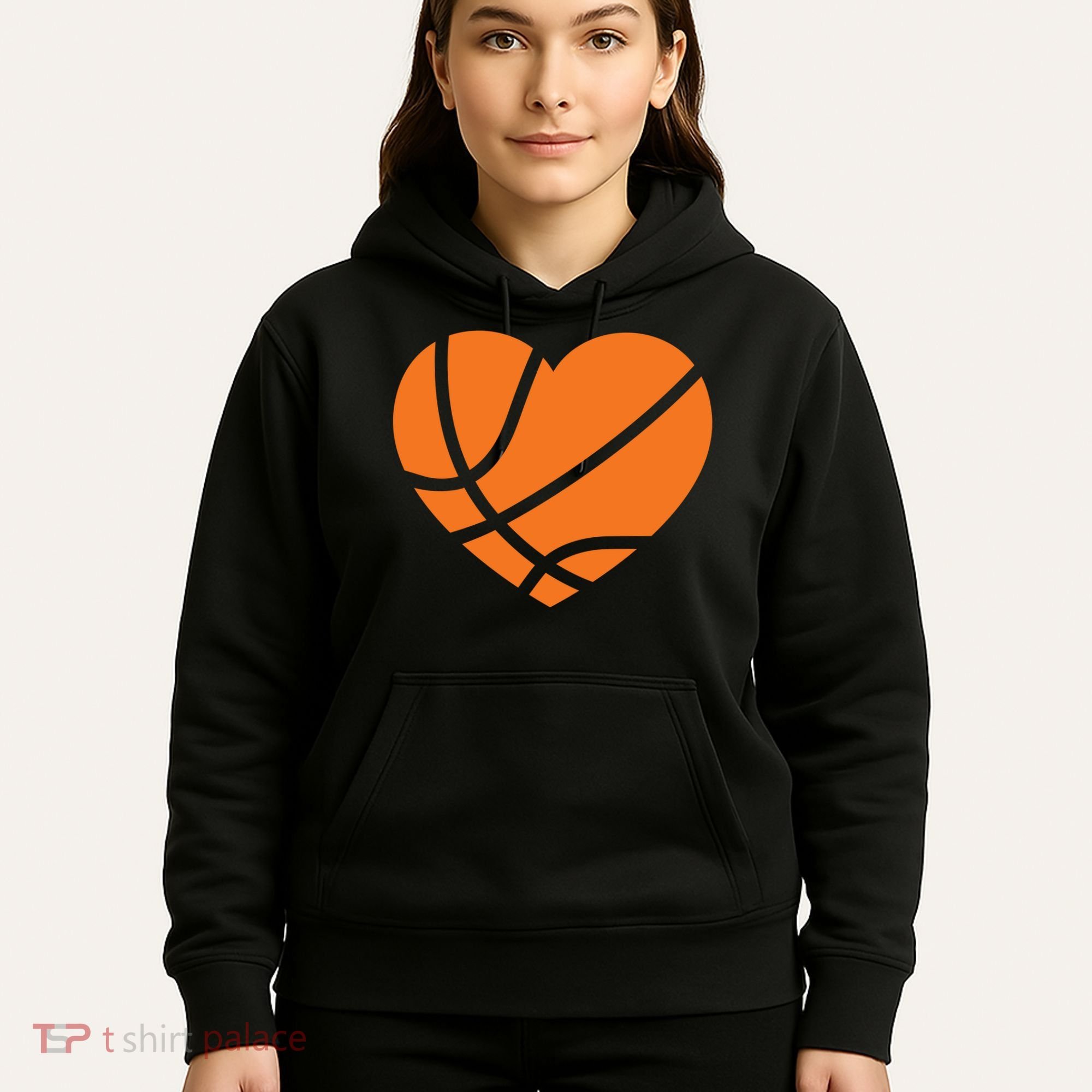 Cute Basketball Heart Hoodie