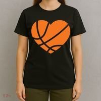 Cute Basketball Heart T-Shirt thumb 4