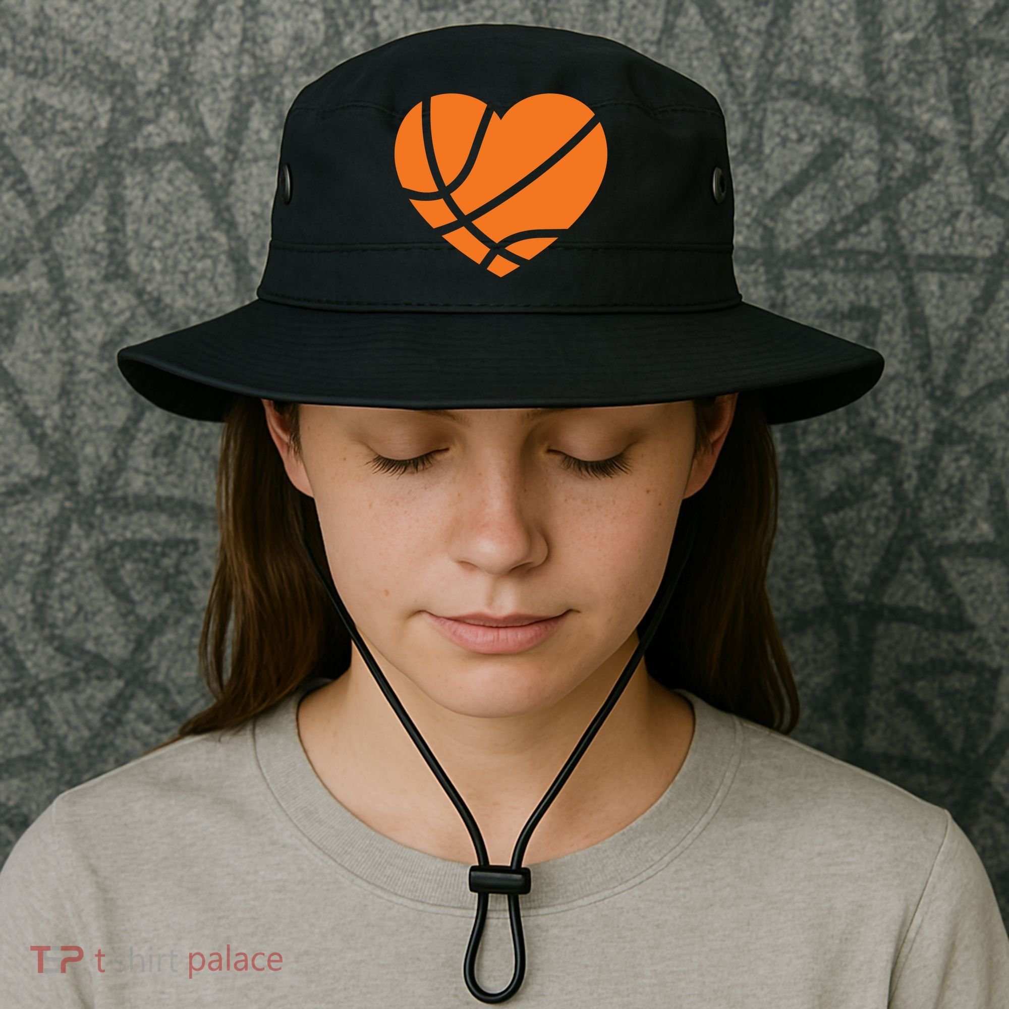 Cute Basketball Heart Bucket Hat