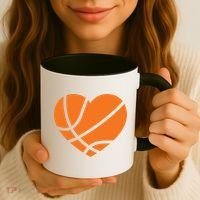 Cute Basketball Heart Coffee Mug thumb 3
