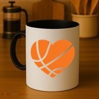 Cute Basketball Heart Coffee Mug thumb 4
