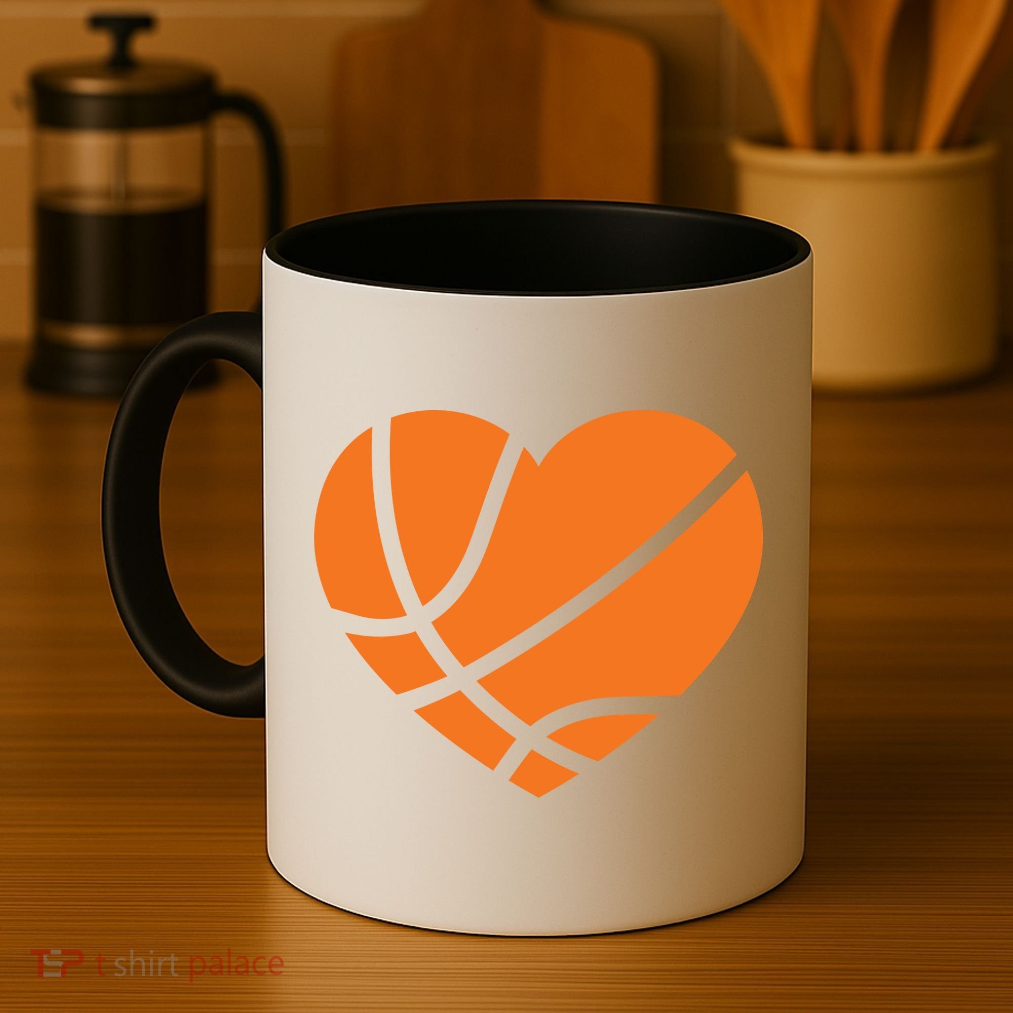 Cute Basketball Heart Coffee Mug
