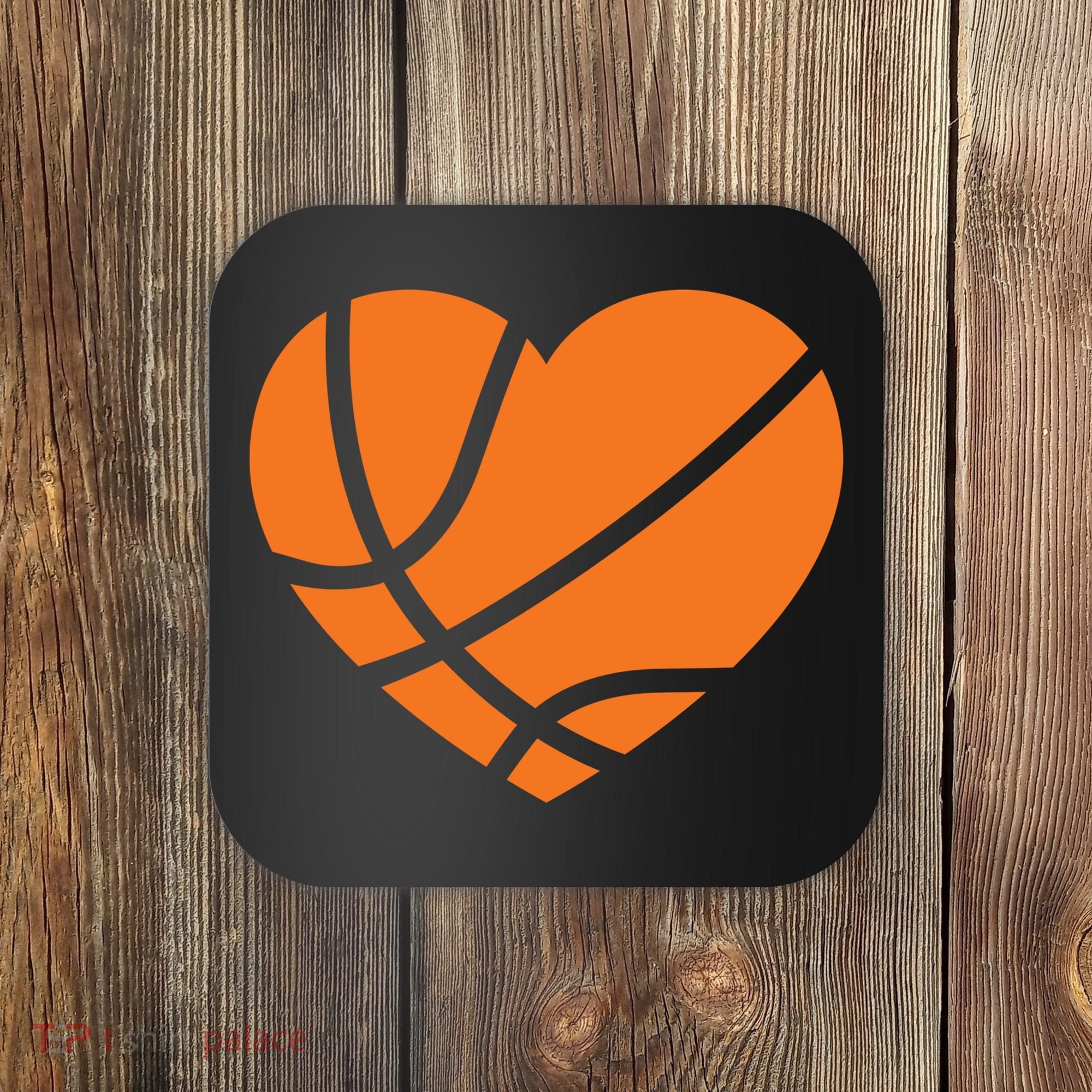 Cute Basketball Heart Coaster
