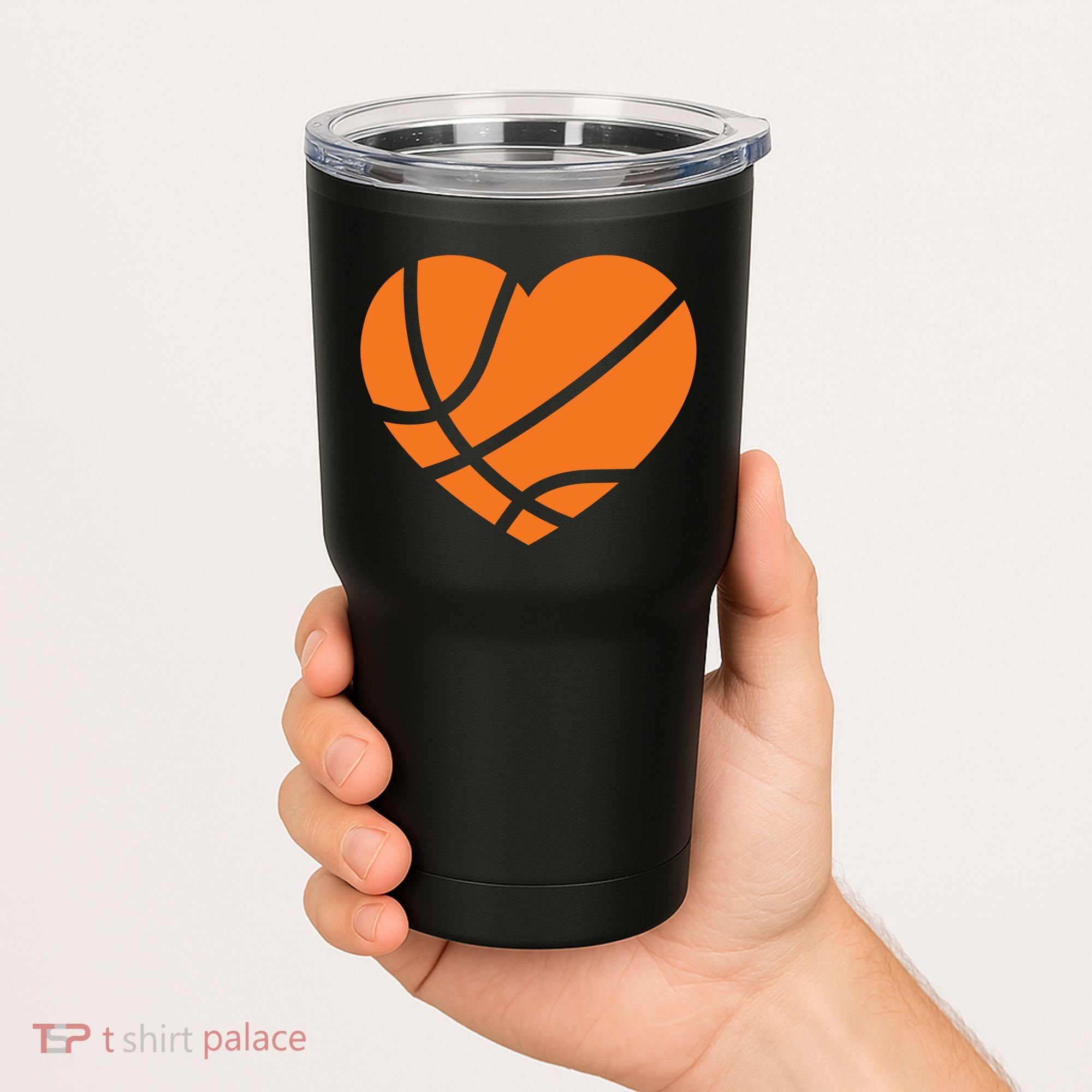 Cute Basketball Heart Tumbler