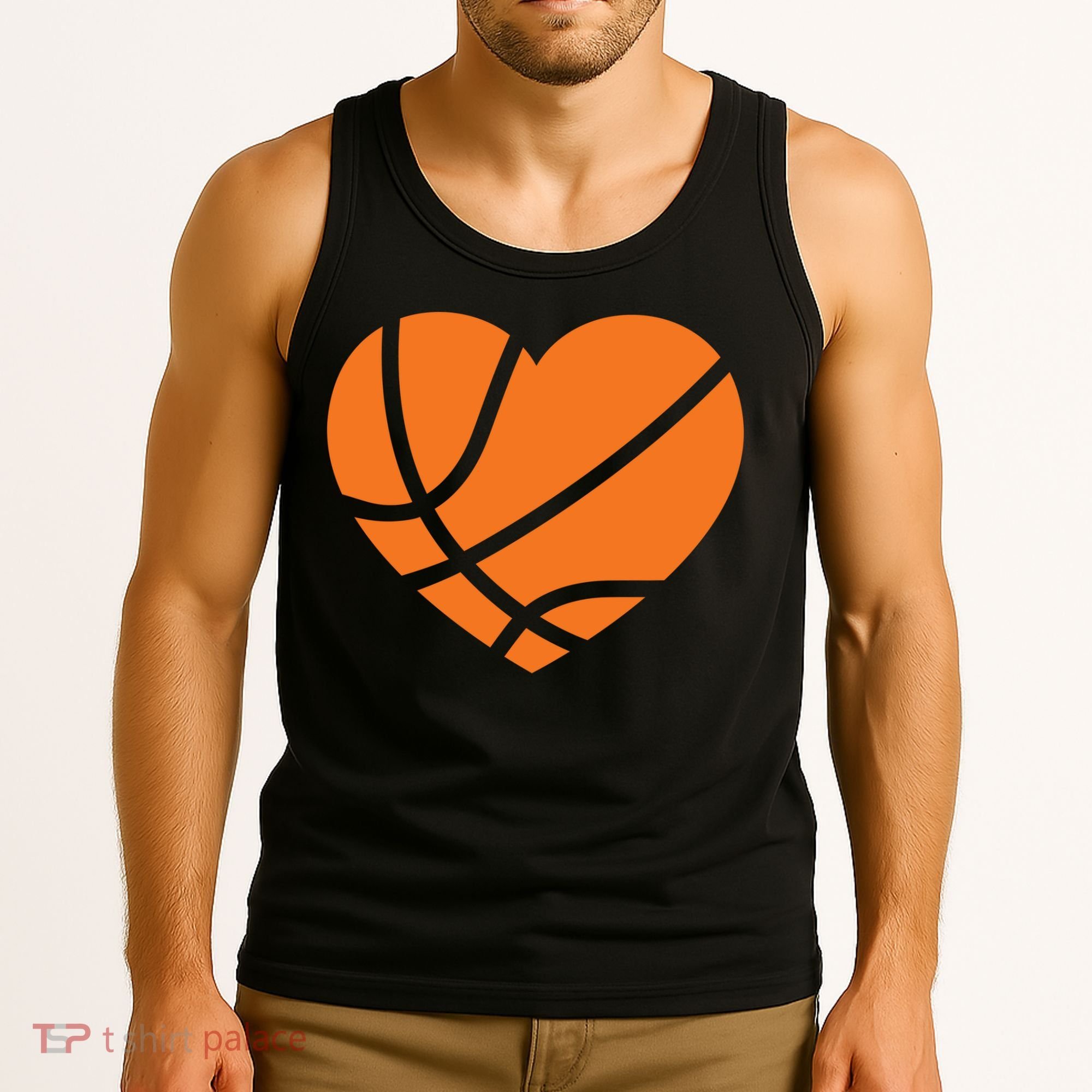 Cute Basketball Heart Tank Top