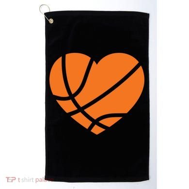 Cute Basketball Heart Golf Towel