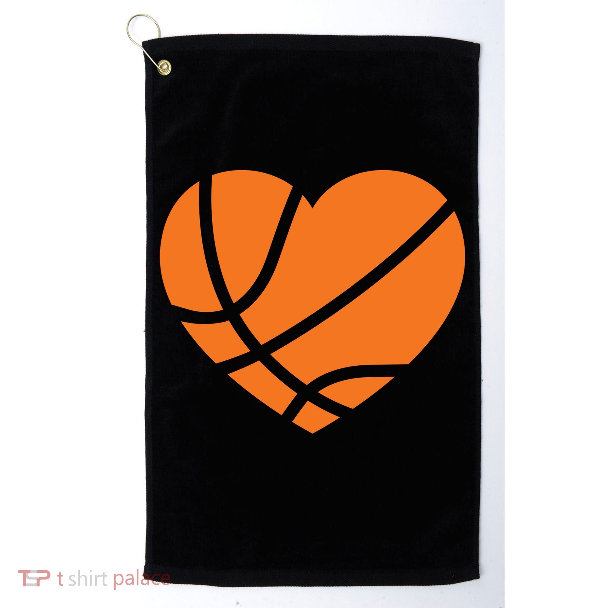 Cute Basketball Heart Golf Towel