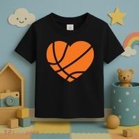 Cute Basketball Heart Toddler T-Shirt thumb 3