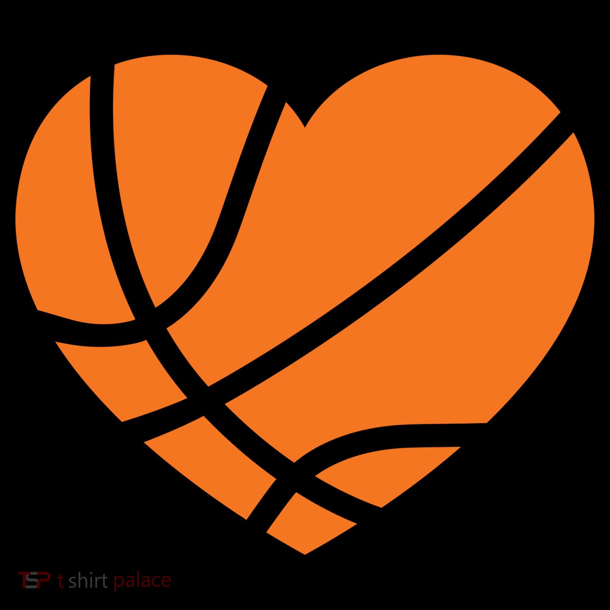 Cute Basketball Heart Women's T-Shirt