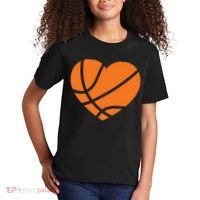 Cute Basketball Heart Kids T-Shirt thumb 2