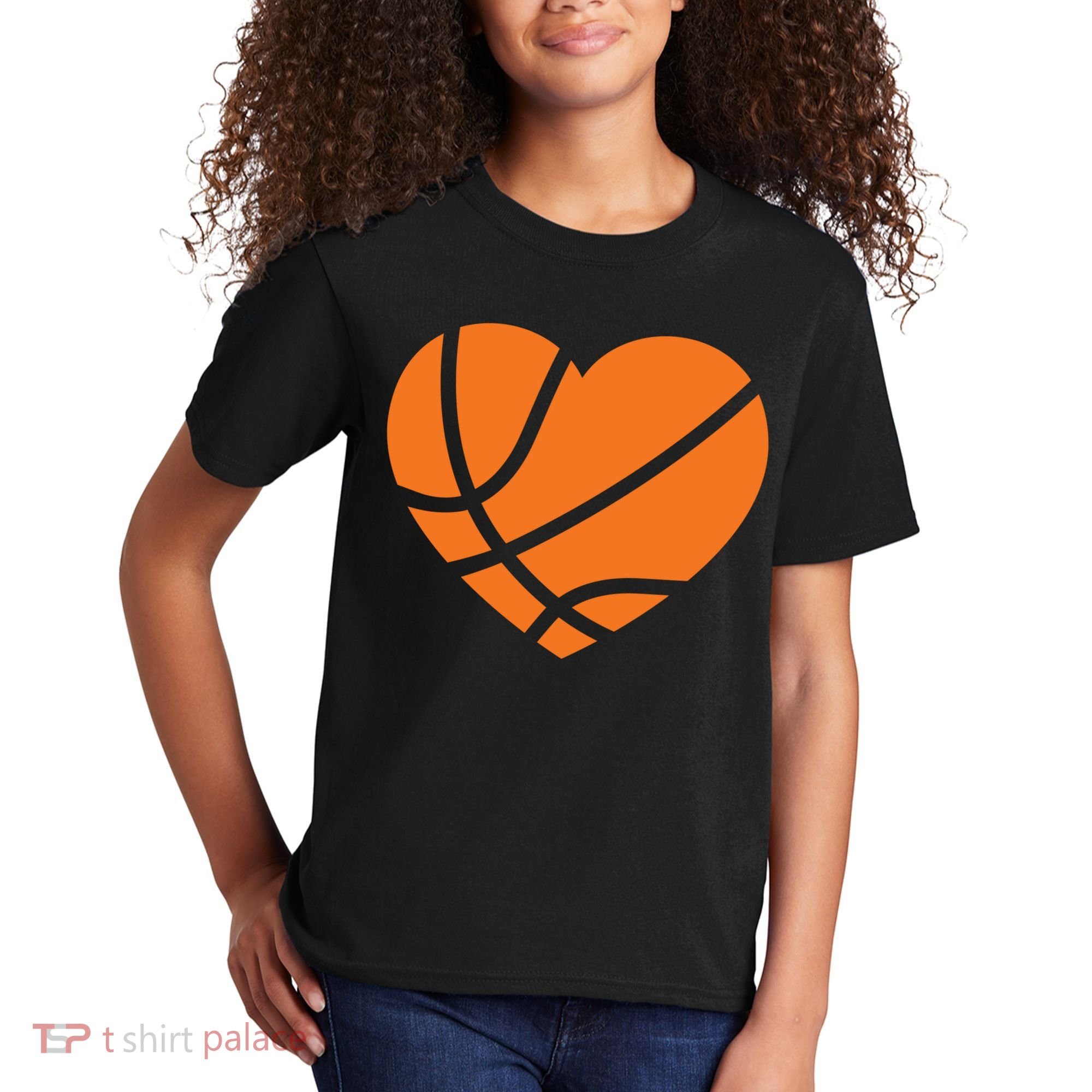 Cute Basketball Heart Kids T-Shirt