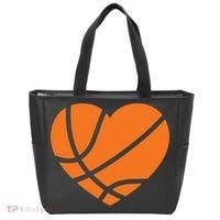 Cute Basketball Heart Tote Bag thumb 0