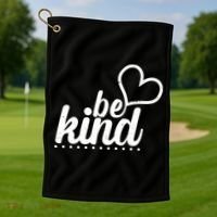 Cute Be Kind Kindness Awareness Golf Towel thumb 1