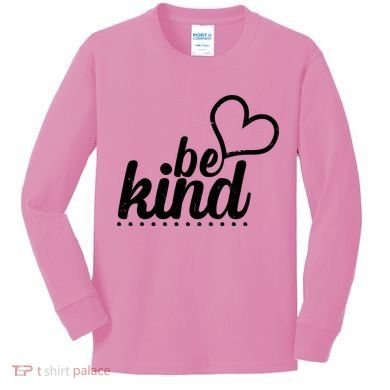 Cute Be Kind Kindness Awareness Kids Long Sleeve Shirt