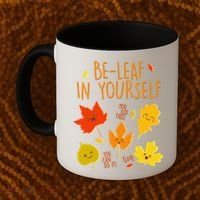 Cute Be-Leaf In Yourself Coffee Mug thumb 2