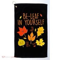 Cute Be-Leaf In Yourself Golf Towel thumb 0