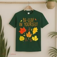 Cute Be-Leaf In Yourself T-Shirt thumb 2