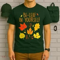 Cute Be-Leaf In Yourself T-Shirt thumb 6