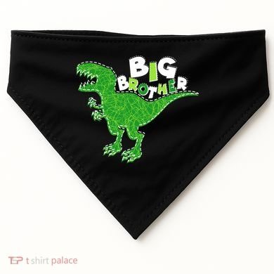 Cute Big Brother T-Rex Dinosaur USA-Made Doggie Bandana