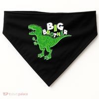 Cute Big Brother T-Rex Dinosaur USA-Made Doggie Bandana thumb 0