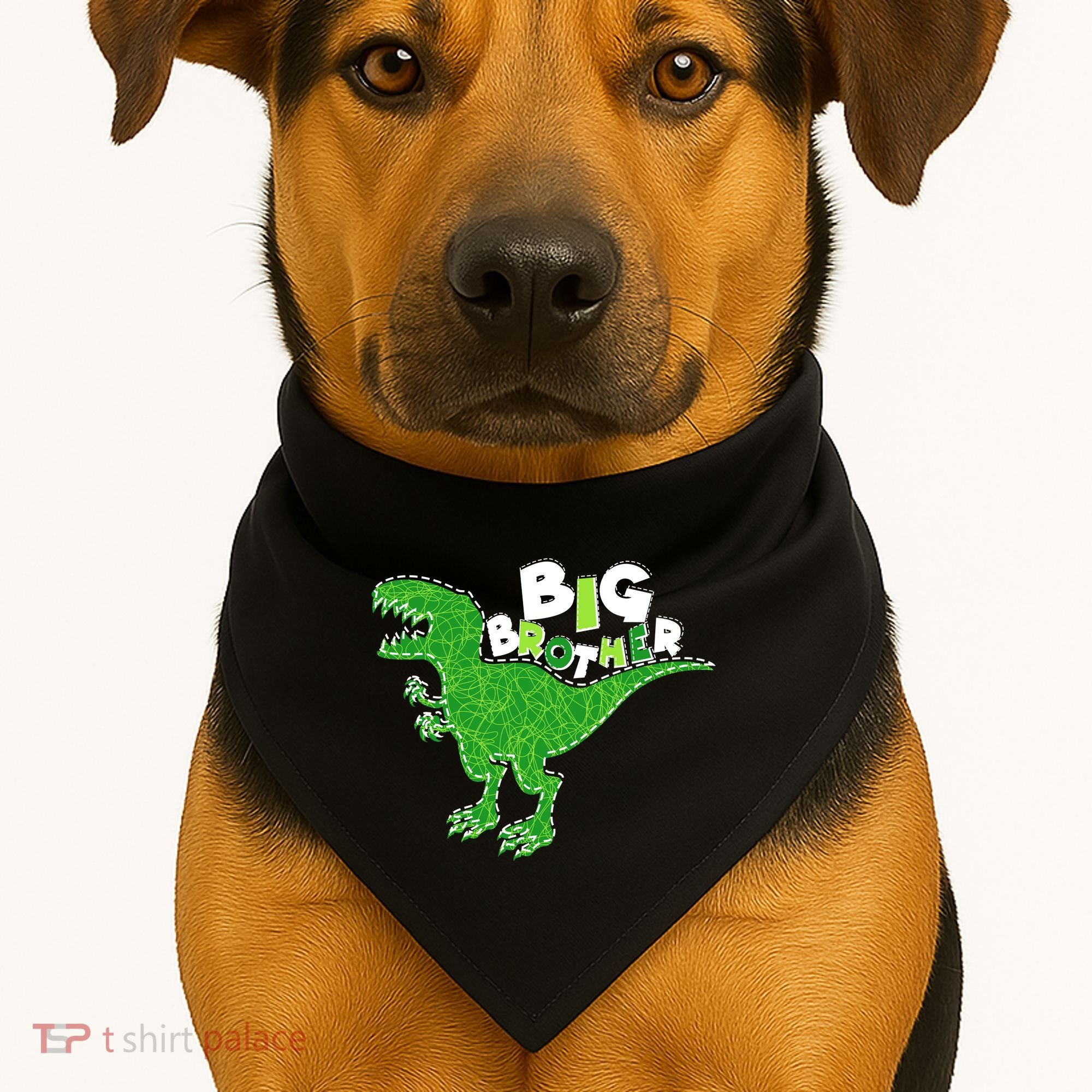 Cute Big Brother T-Rex Dinosaur USA-Made Doggie Bandana