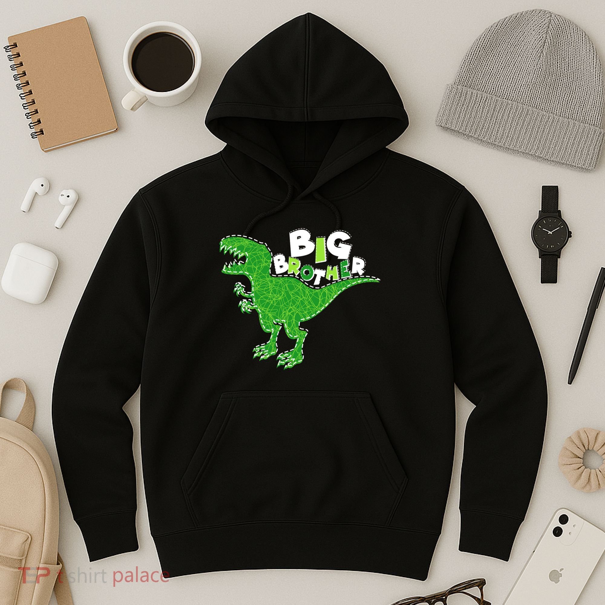 Cute Big Brother T-Rex Dinosaur Hoodie