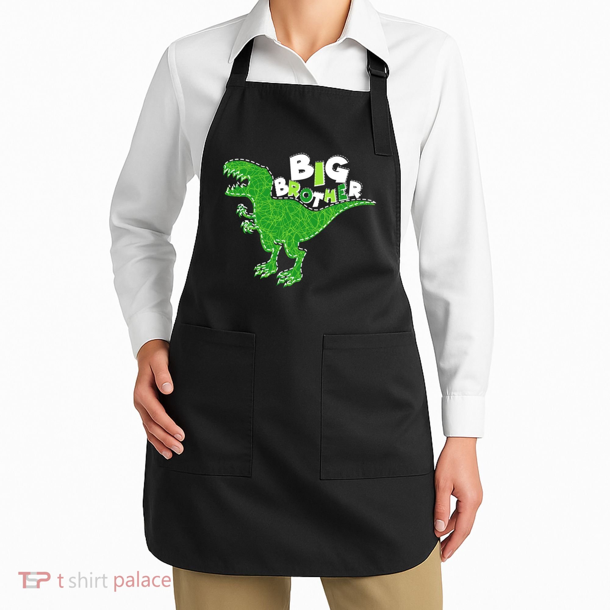 Cute Big Brother T-Rex Dinosaur Apron