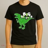 Cute Big Brother T-Rex Dinosaur T-Shirt thumb 3