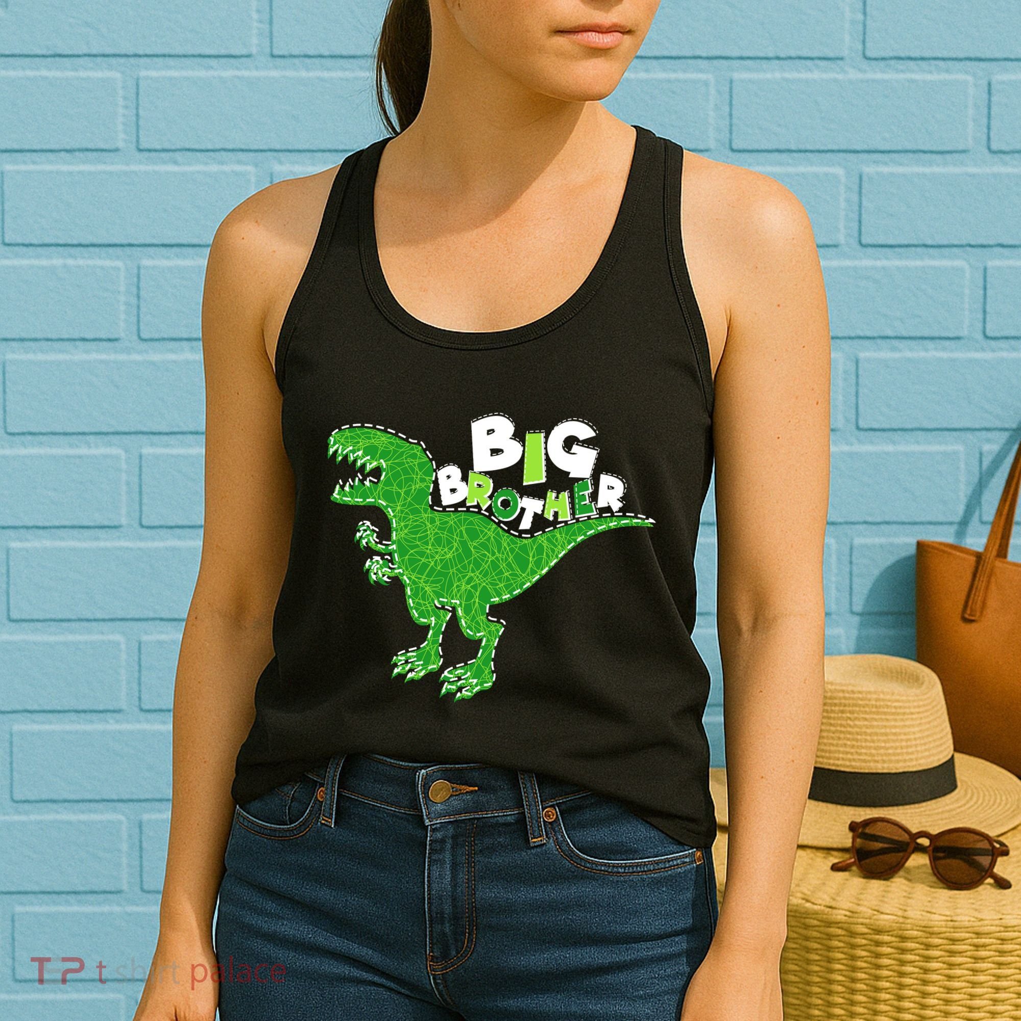 Cute Big Brother T-Rex Dinosaur Women's Tank Top
