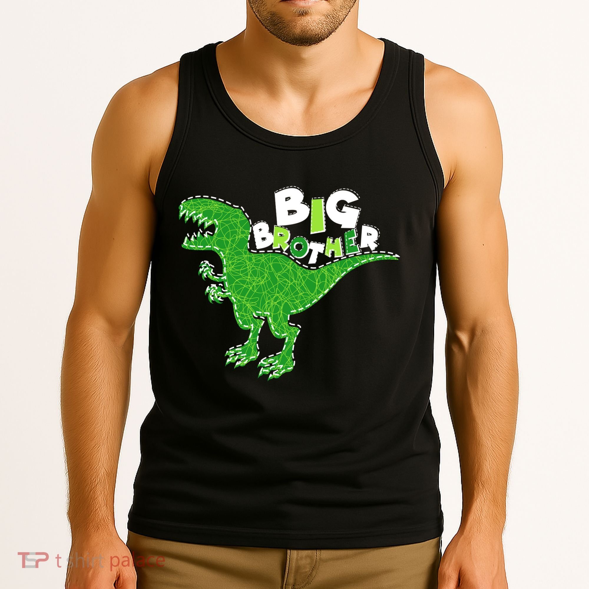 Cute Big Brother T-Rex Dinosaur Tank Top