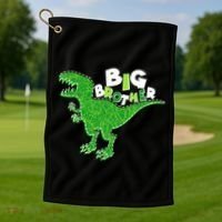 Cute Big Brother T-Rex Dinosaur Golf Towel thumb 1