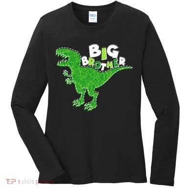 Cute Big Brother T-Rex Dinosaur Women's Long Sleeve Shirt