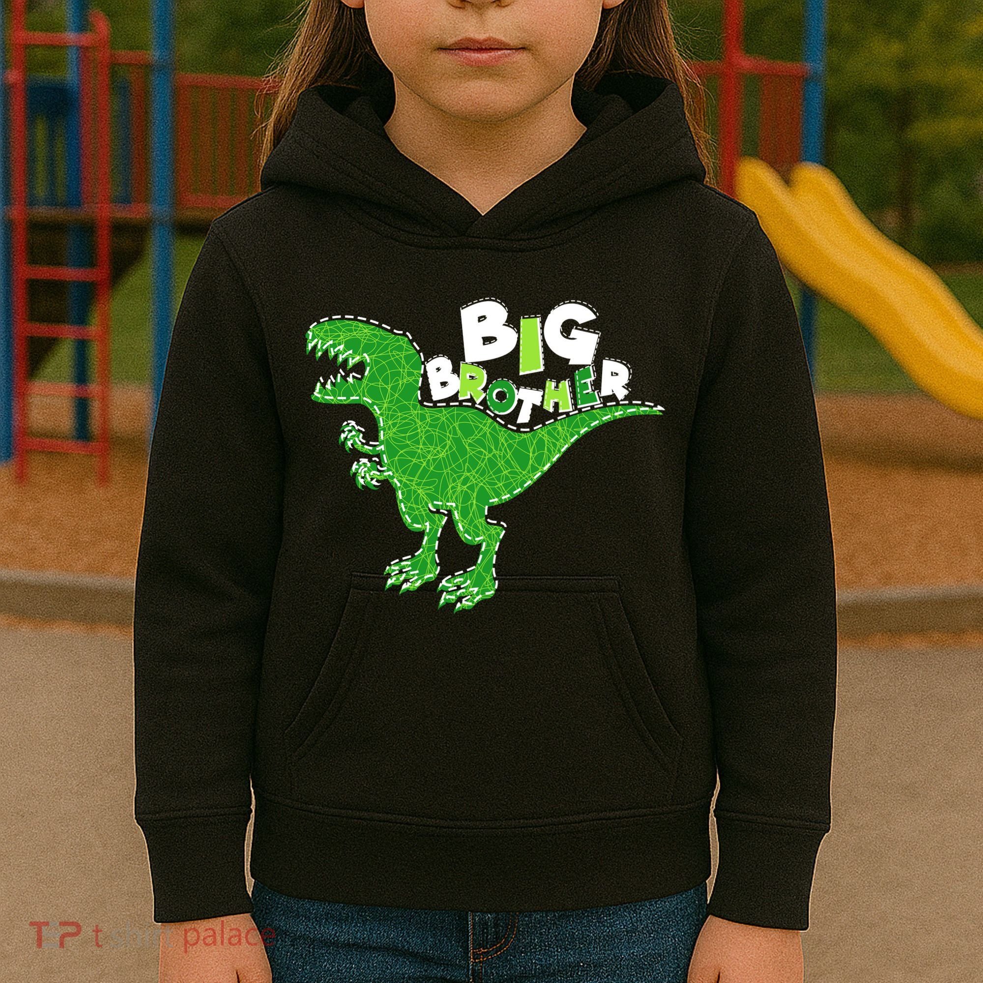 Cute Big Brother T-Rex Dinosaur Kids Hoodie