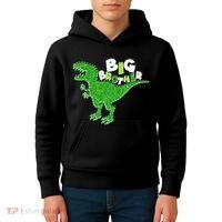 Cute Big Brother T-Rex Dinosaur Kids Hoodie thumb 4