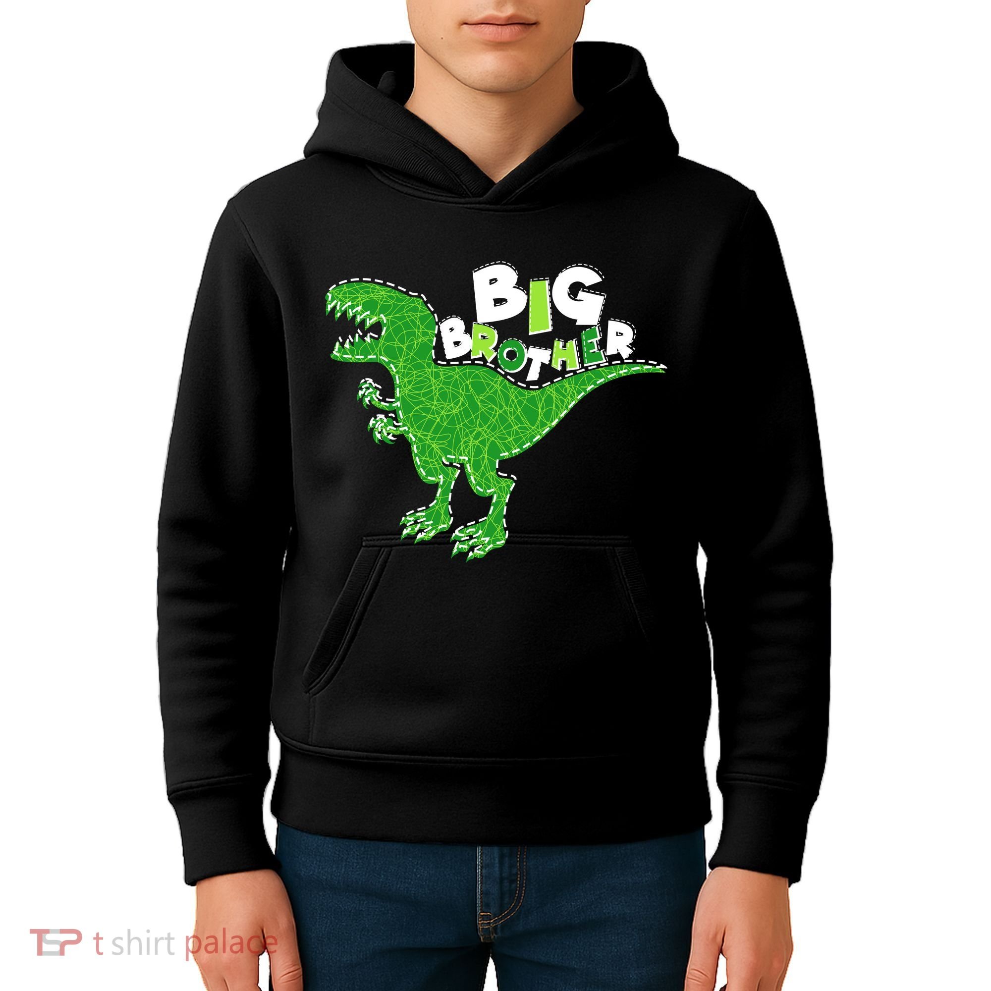 Cute Big Brother T-Rex Dinosaur Kids Hoodie