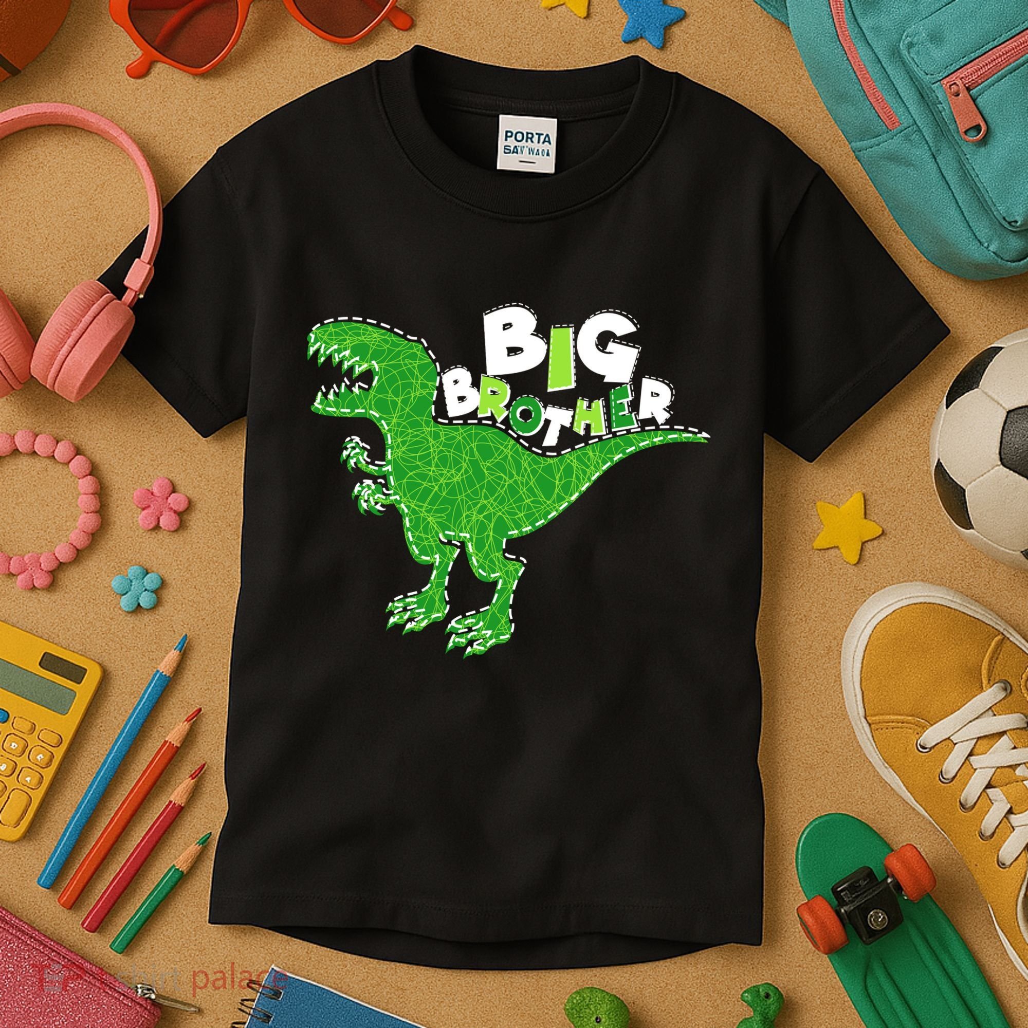 Cute Big Brother T-Rex Dinosaur Kids T-Shirt