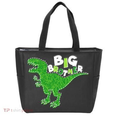 Cute Big Brother T-Rex Dinosaur Tote Bag