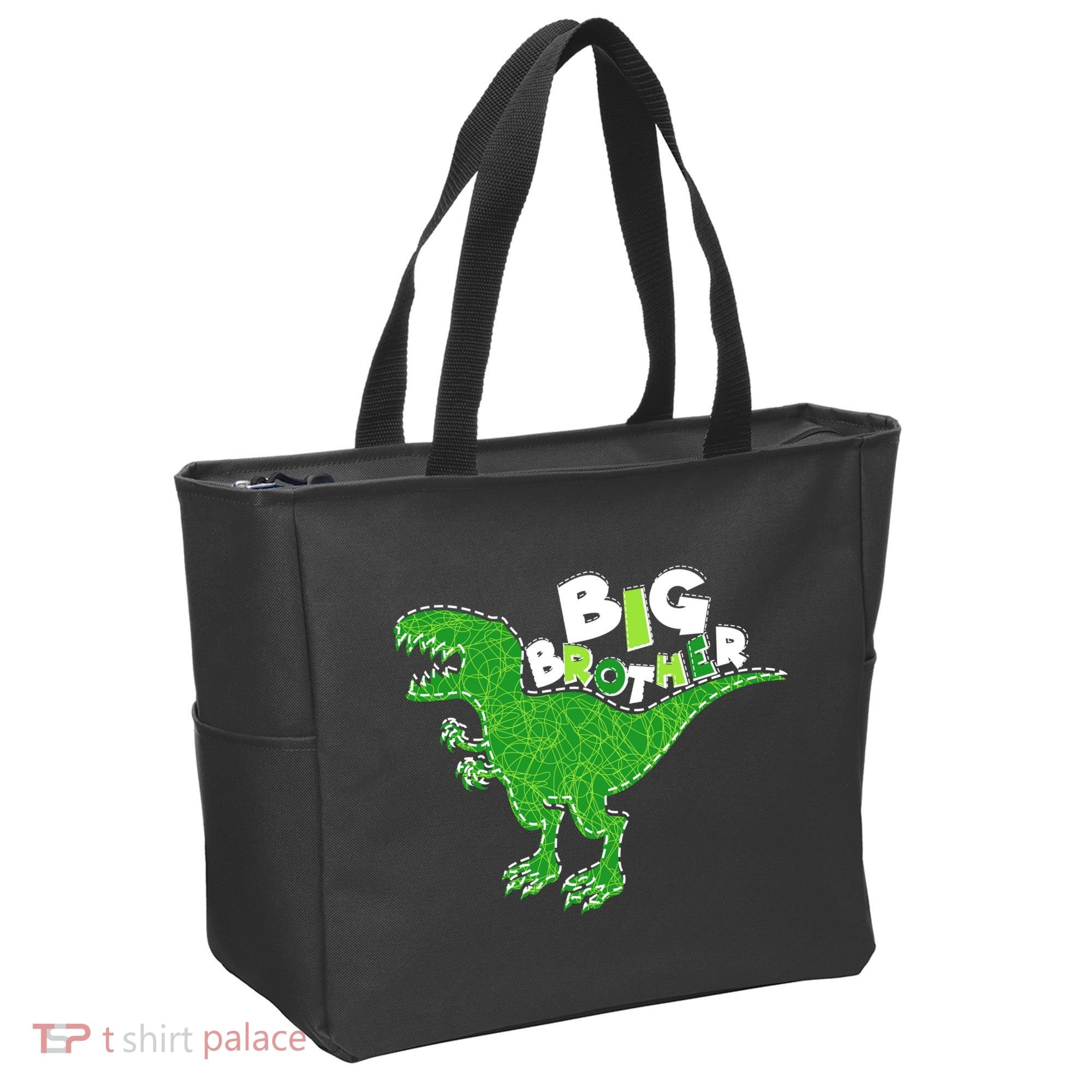 Cute Big Brother T-Rex Dinosaur Tote Bag