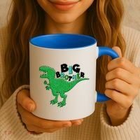 Cute Big Brother T-Rex Dinosaur Coffee Mug thumb 3