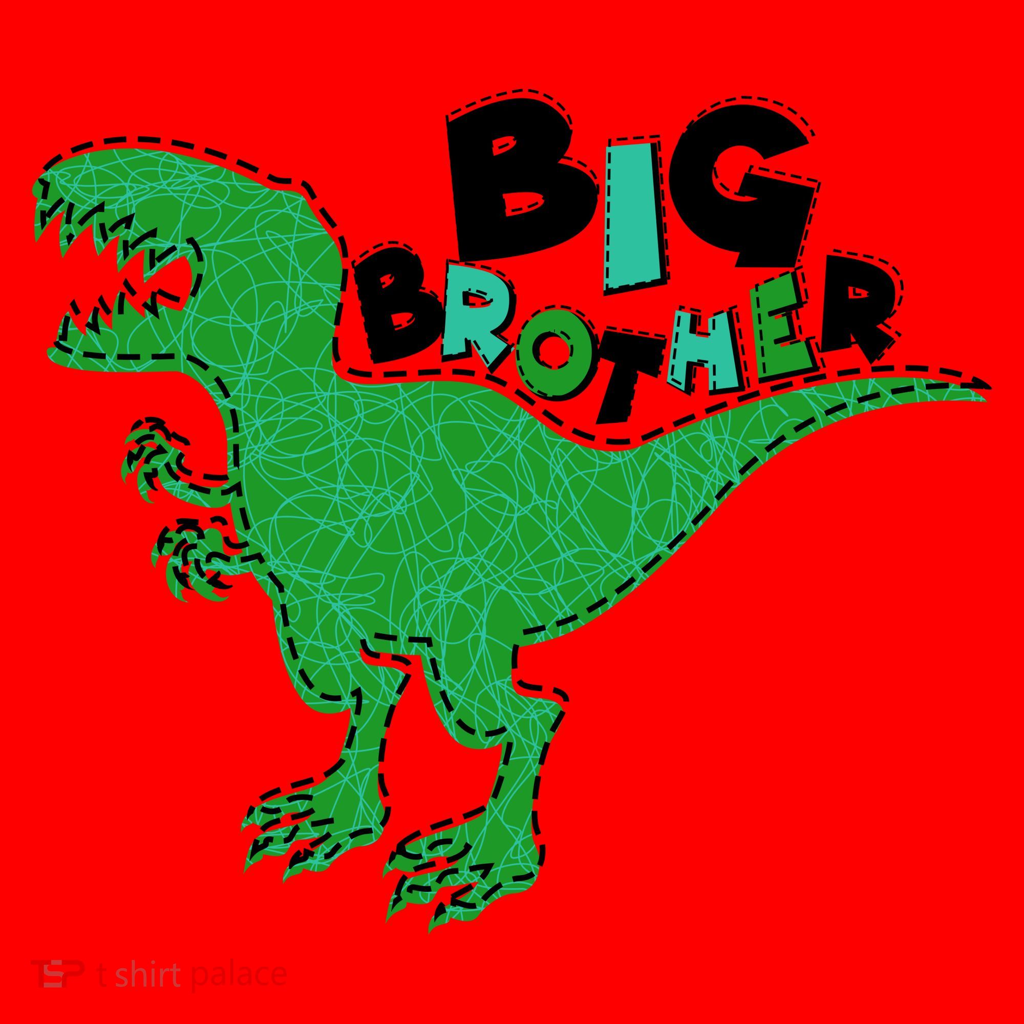 Cute Big Brother T-Rex Dinosaur Santa Hat